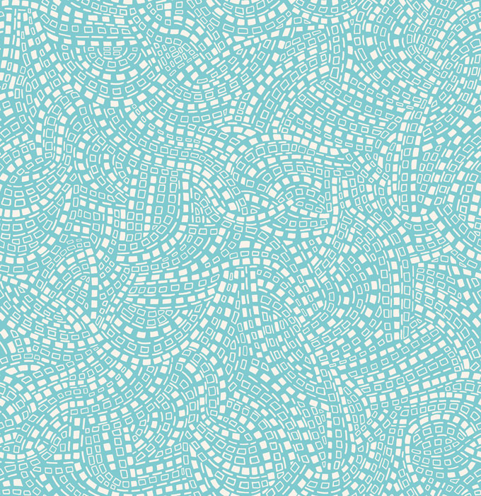 Обои 1838 Wallcoverings Capri Mosaic Aquamarine 1905-127-01